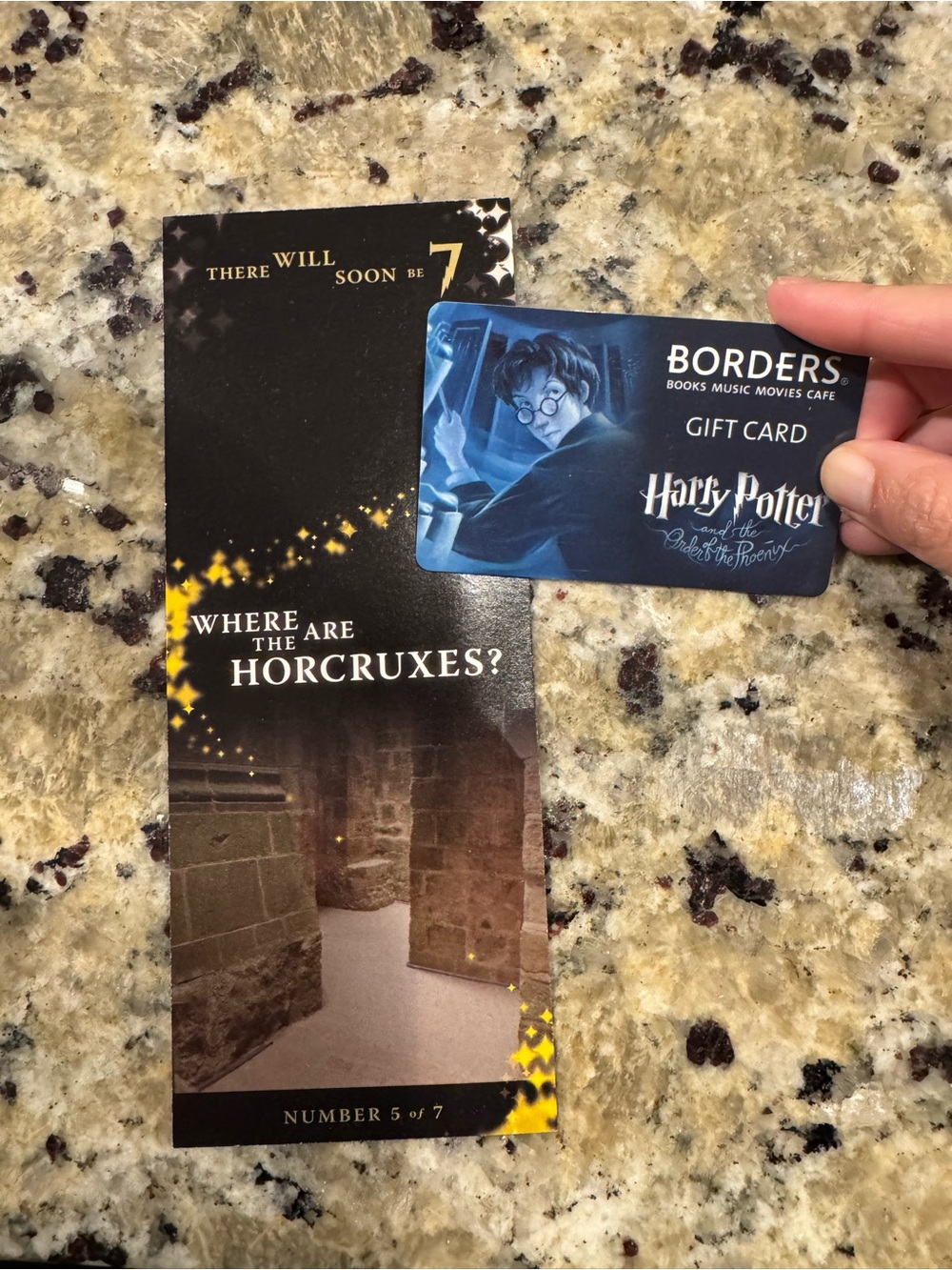 Harry Potter Bookmark and Borders Gift Card